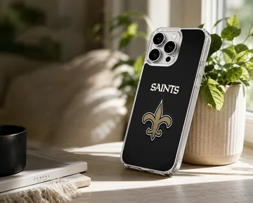 New Orleans Saints logo on a phone case — Lifestyle