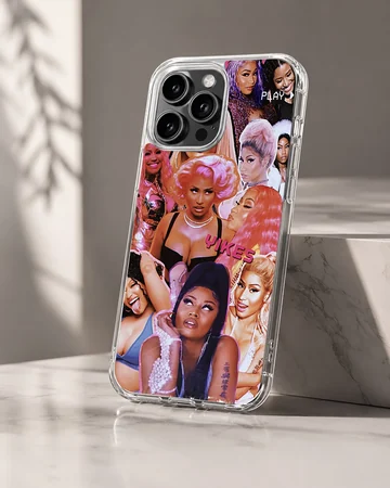 Collage of Nicki Minaj in various poses on phone case — Hero