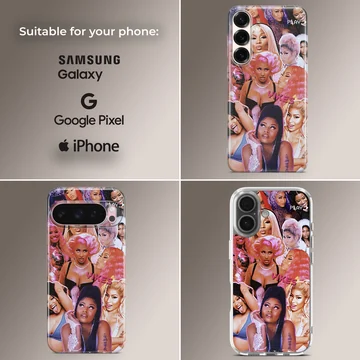 Collage of Nicki Minaj in various poses on phone case — Collage
