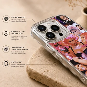 Collage of Nicki Minaj in various poses on phone case — Info