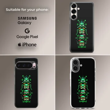 Ninja Turtles cartoon design on phone case — Collage