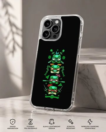 Ninja Turtles cartoon design on phone case — Specs