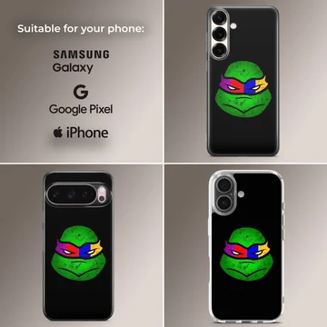 Ninja Turtles phone case with bold mask design — Collage