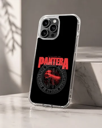 Pantera design with bold typography on phone case — Hero