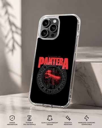 Pantera design with bold typography on phone case — Specs