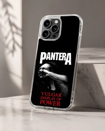 Pantera Vulgar Display of Power phone case with bold typography — Hero