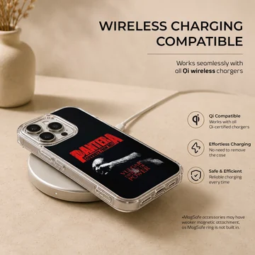 Pantera themed phone case with bold black and red typography design — Charging