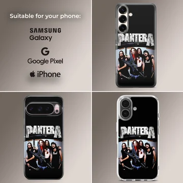 Pantera band photo on phone case, music icons theme — Collage