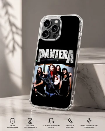 Pantera band photo on phone case, music icons theme — Specs