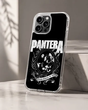 Pantera design with bold typography on phone case — Hero