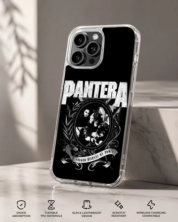 Pantera design with bold typography on phone case — Specs
