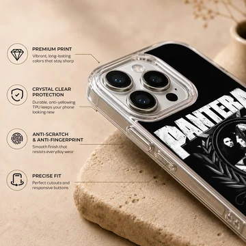 Pantera design with bold typography on phone case — Info