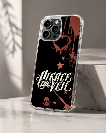 Pierce The Veil design on a phone case with bold typography — Hero