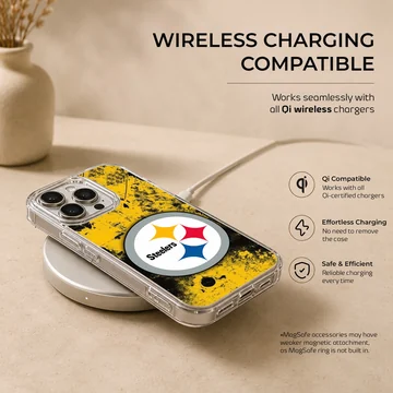 Pittsburgh Steelers vibrant artwork on phone case — Charging