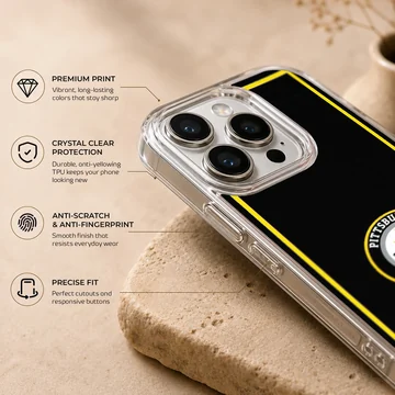 Pittsburgh Steelers logo on phone case with black and yellow design — Info