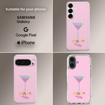 Sex And The City inspired phone case with martini glass design — Collage