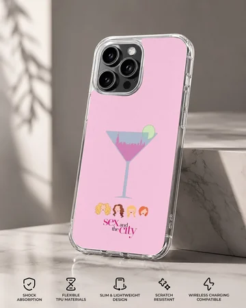 Sex And The City inspired phone case with martini glass design — Specs