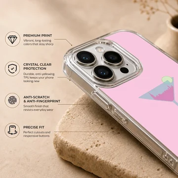 Sex And The City inspired phone case with martini glass design — Info