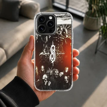 Slipknot band design with bold logo on phone case — Lifestyle