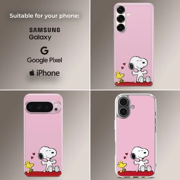 Snoopy and Woodstock cartoon illustration phone case — Collage