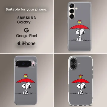 Snoopy with an umbrella cartoon phone case — Collage