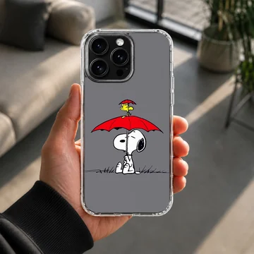 Snoopy with an umbrella cartoon phone case — Lifestyle