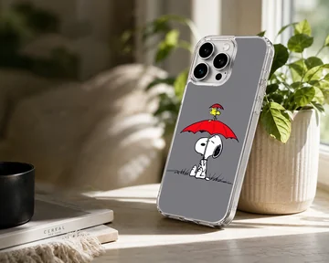 Snoopy with an umbrella cartoon phone case — Lifestyle