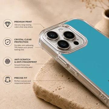 Snoopy and Woodstock cartoon artwork on blue phone case — Info