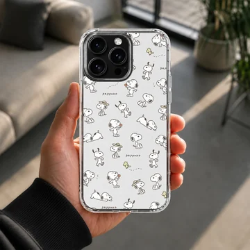 Snoopy phone case with playful cartoon characters — Lifestyle