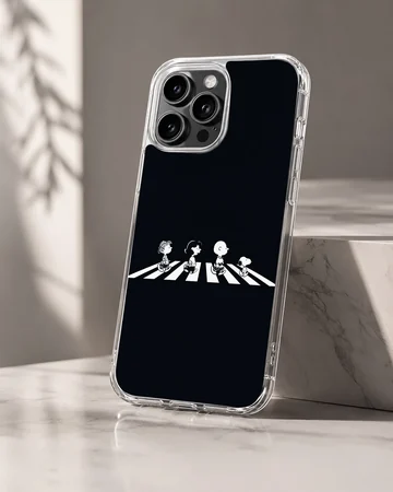 Minimalist Snoopy and Friends crossing design phone case — Hero