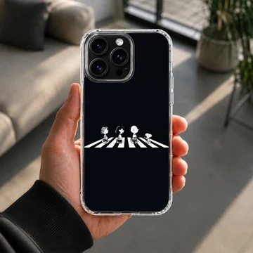Minimalist Snoopy and Friends crossing design phone case — Lifestyle
