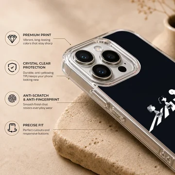Minimalist Snoopy and Friends crossing design phone case — Info