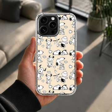Playful Snoopy cartoon design on phone case — Lifestyle