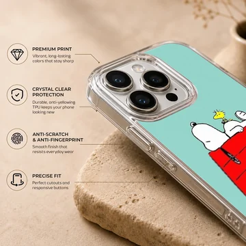 Snoopy resting on red doghouse cartoon phone case — Info