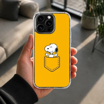 Snoopy cartoon with pocket design on phone case. — Lifestyle