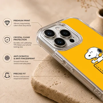 Snoopy cartoon with pocket design on phone case. — Info