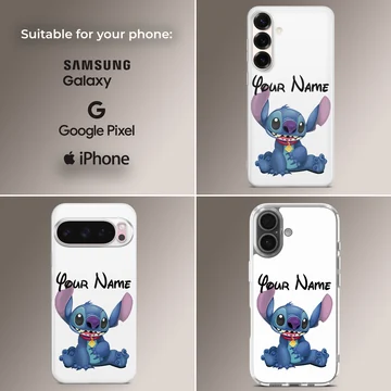 Stitch custom cartoon character on phone case — Collage
