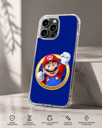 Super Mario digital illustration on phone case — Specs