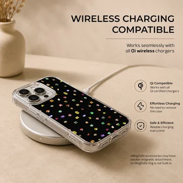 Super Mario inspired design phone case with iconic symbols — Charging