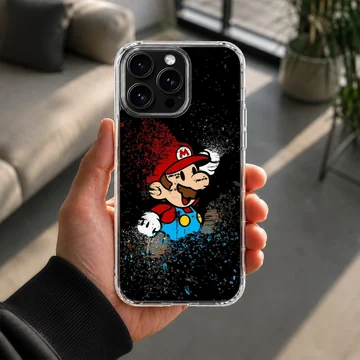 Cartoon-style Super Mario graphic on phone case — Lifestyle