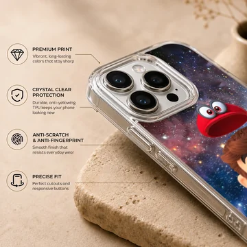 Super Mario with cosmic background phone case — Info