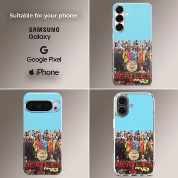 The Beatles collage design printed on a phone case — Collage