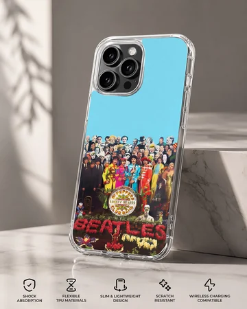 The Beatles collage design printed on a phone case — Specs