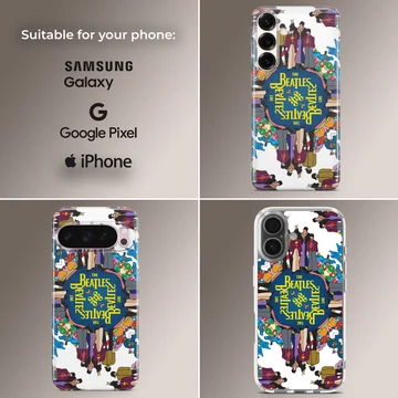 The Beatles digital illustration phone case with vibrant colors — Collage