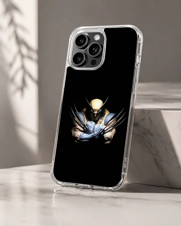 Wolverine digital illustration on phone case, dynamic and edgy. — Hero