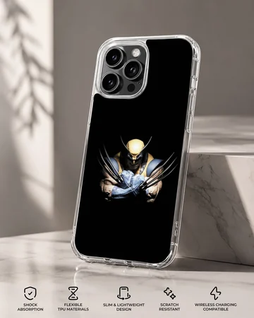 Wolverine digital illustration on phone case, dynamic and edgy. — Specs