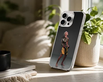 MMA champion holding a championship belt printed on a matte phone case — Lifestyle