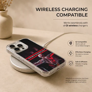 Charles Oliveira design with motivational quote on phone case — Charging